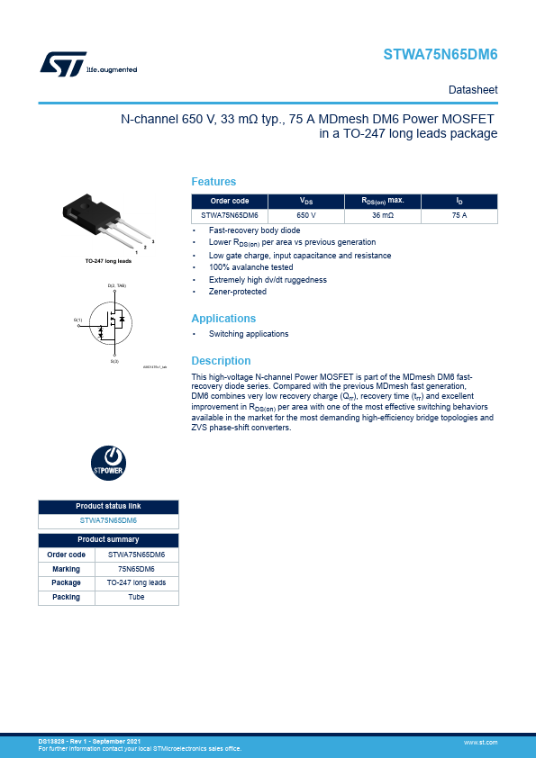 STWA75N65DM6