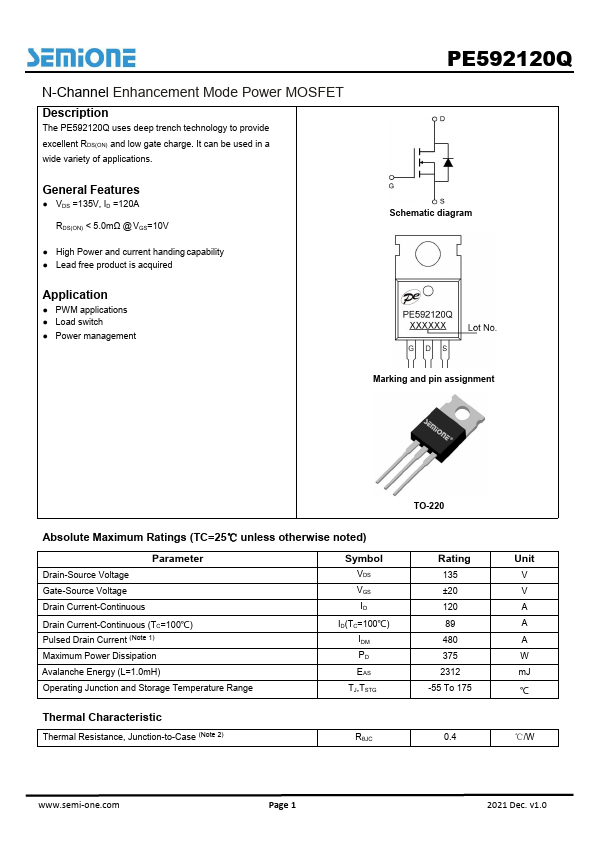 PE592120Q Datasheet Preview