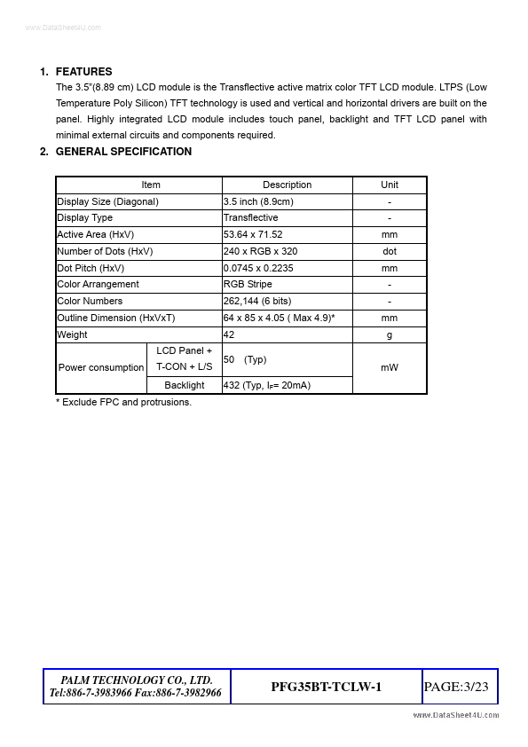 PFG35BT-TCLW-1