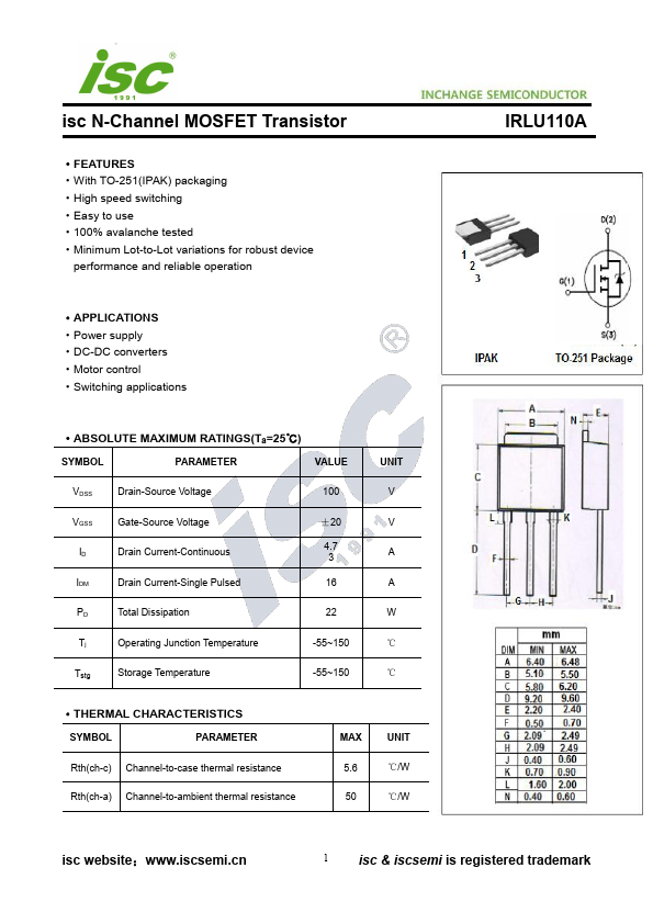 IRLU110A