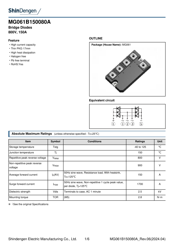 MG061B150080A