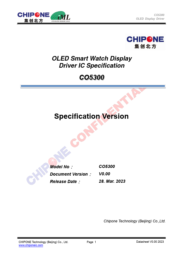 CO5300 Datasheet Preview