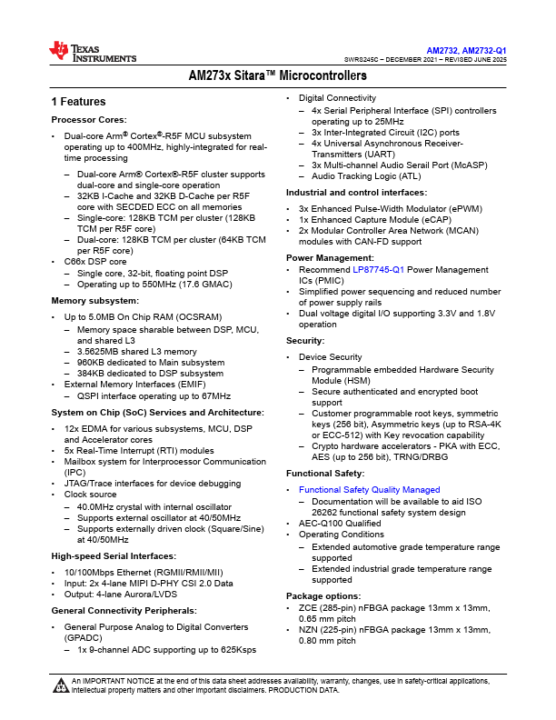 AM2732-Q1 Datasheet Preview