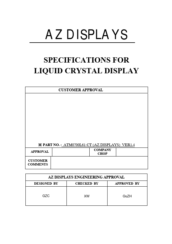 ATM0700L61-CT Datasheet Preview