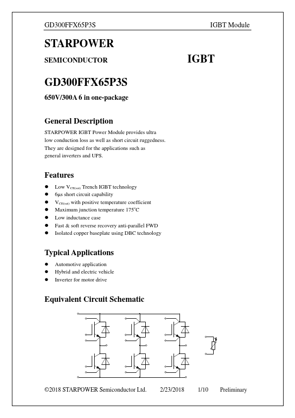 GD300FFX65P3S Datasheet Preview