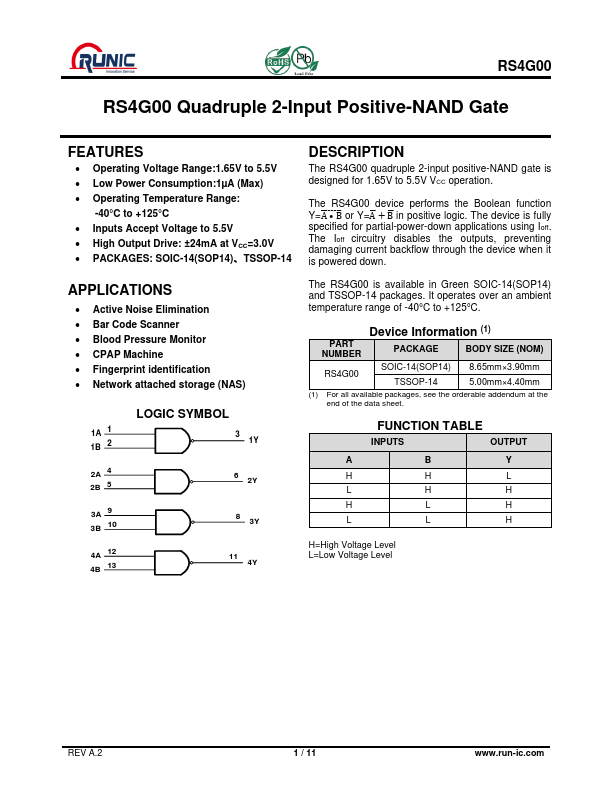 RS4G00 Datasheet Preview