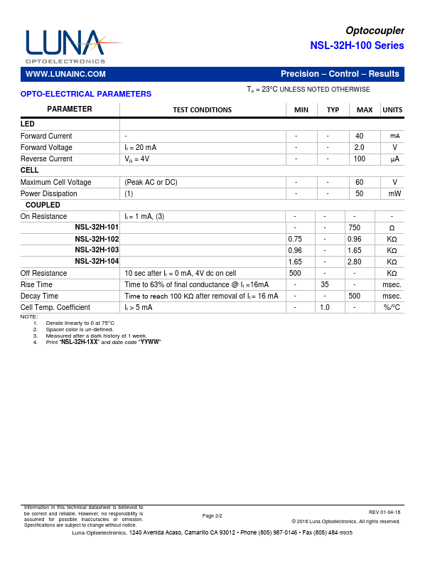 NSL-32H-101