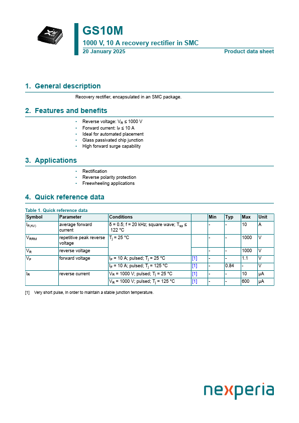 GS10M Datasheet Preview