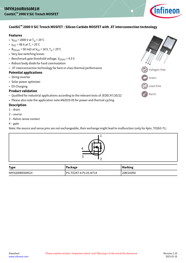IMYH200R050M1H Datasheet Preview