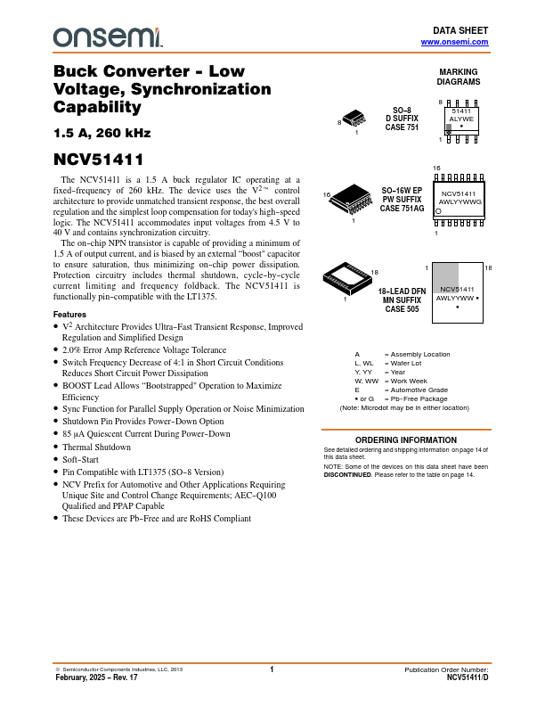 NCV51411 Datasheet Preview