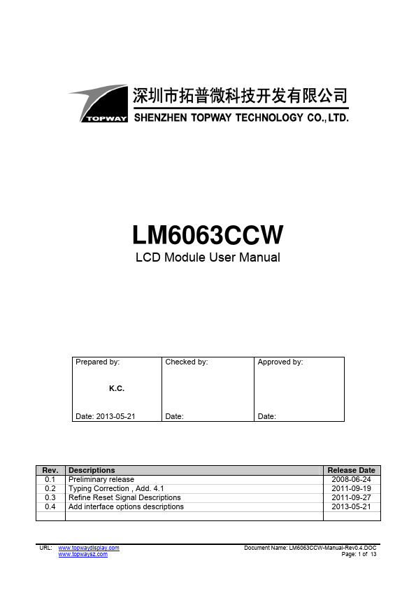 LM6063CCW