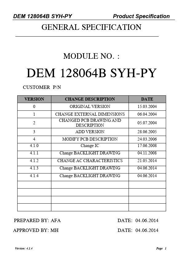 DEM128064BSYH-PY