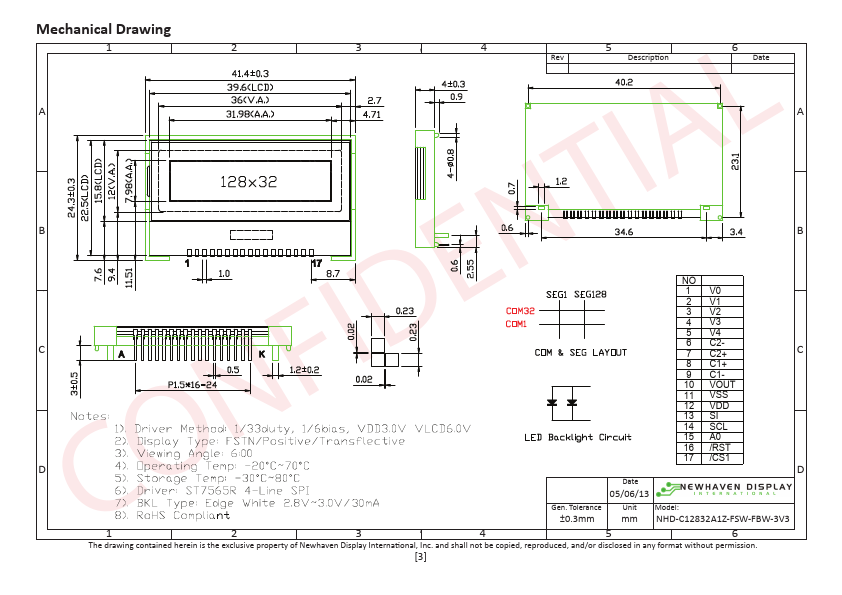 NHD-C12832A1Z-FSW-FBW-3V3