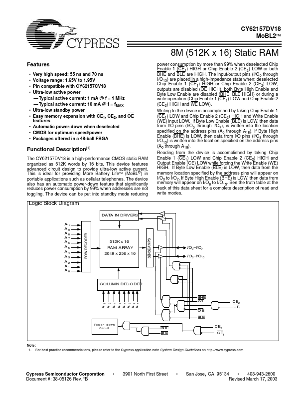 CY62157DV18