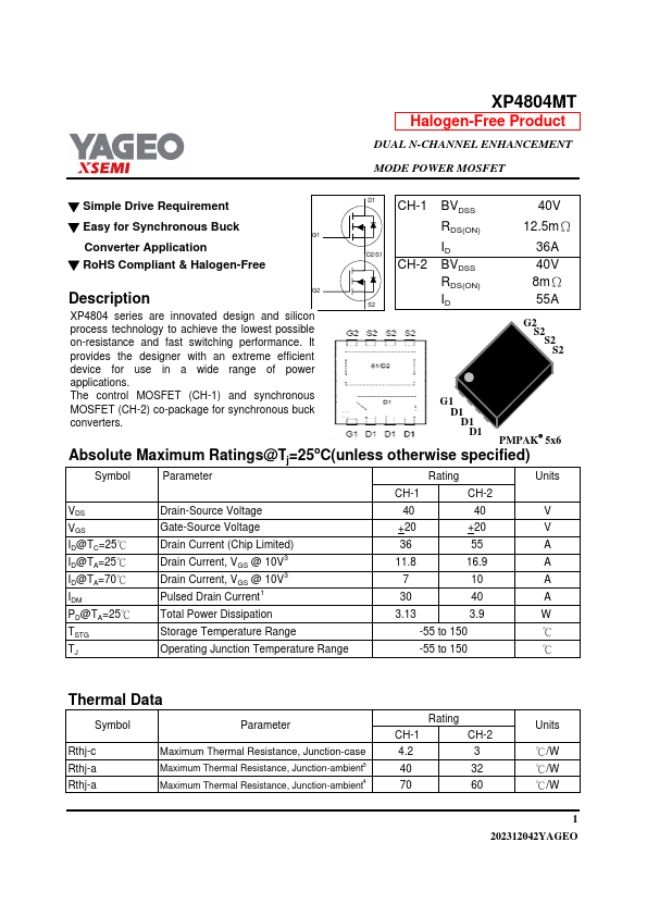 XP4804MT Datasheet Preview