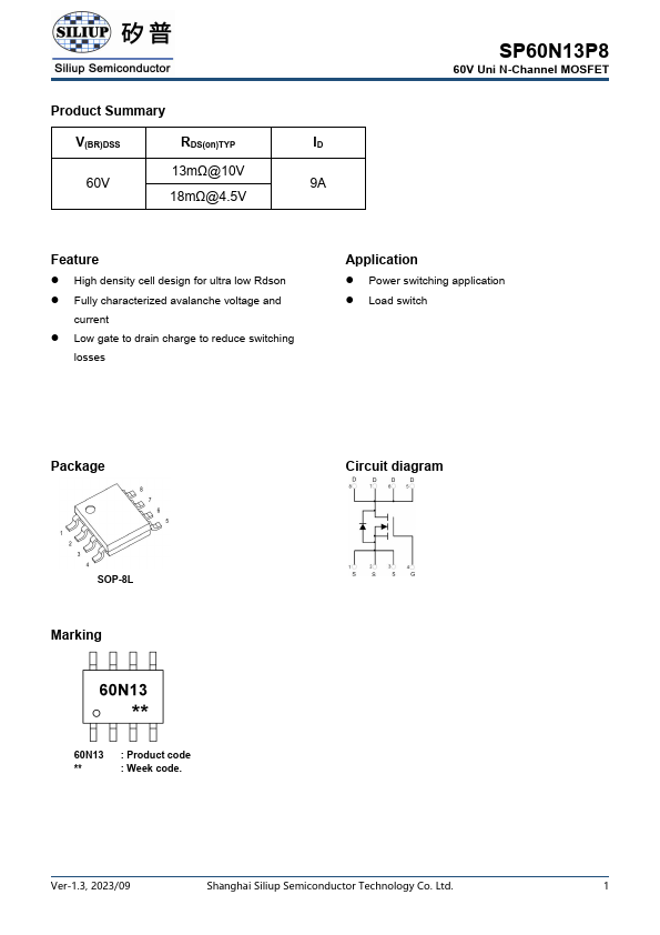 SP60N13P8 Datasheet Preview