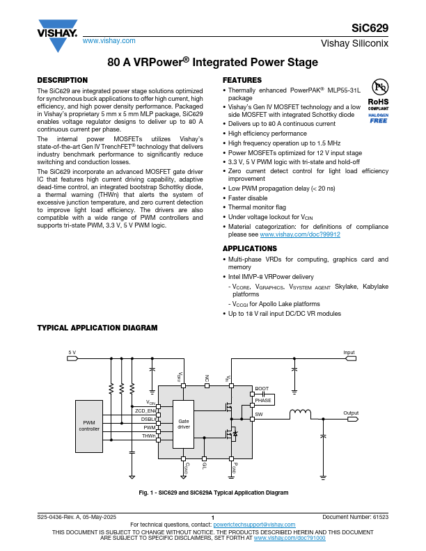 SiC629 Datasheet Preview