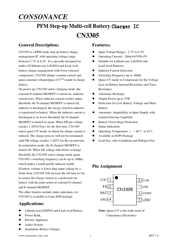 CN3305 Datasheet Preview