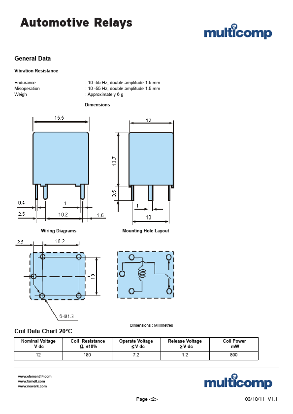 MCCMA51-S-DC12V-C