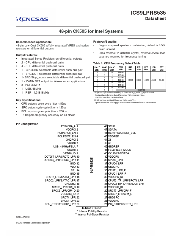 ICS9LPRS535