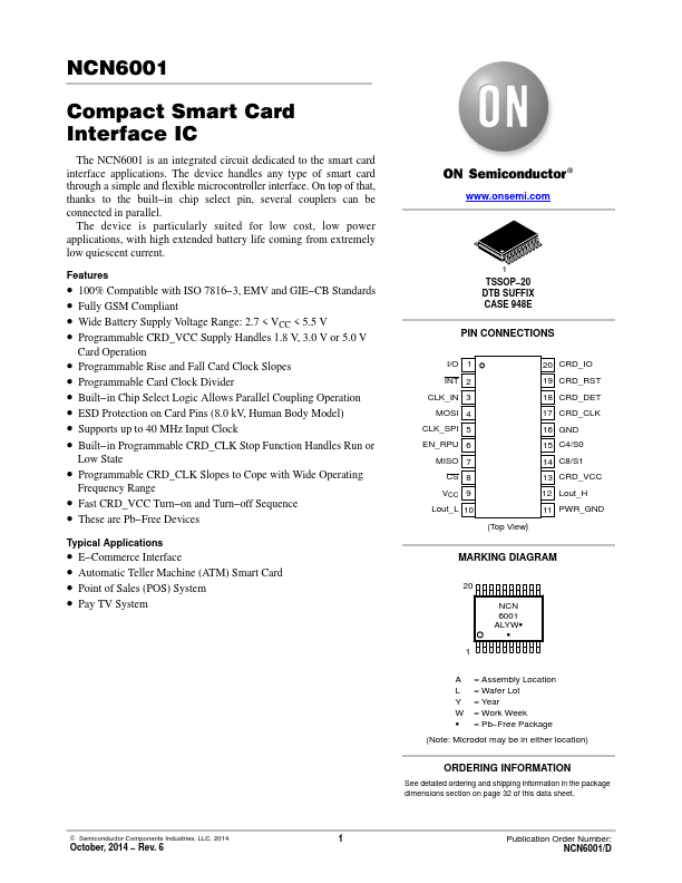 NCN6001 Datasheet Preview