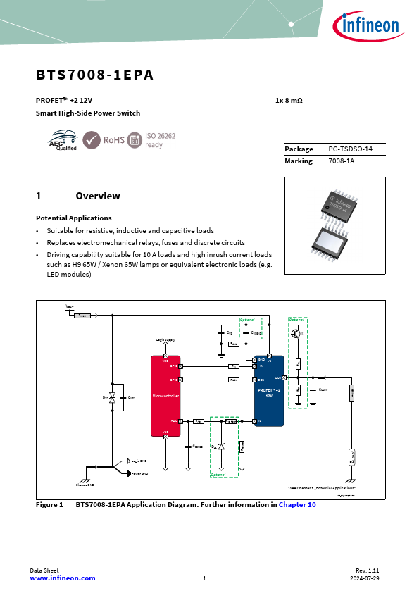 BTS7008-1EPA Datasheet Preview
