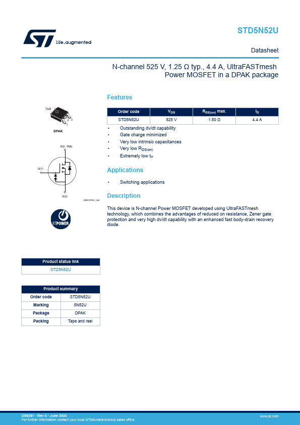 STD5N52U