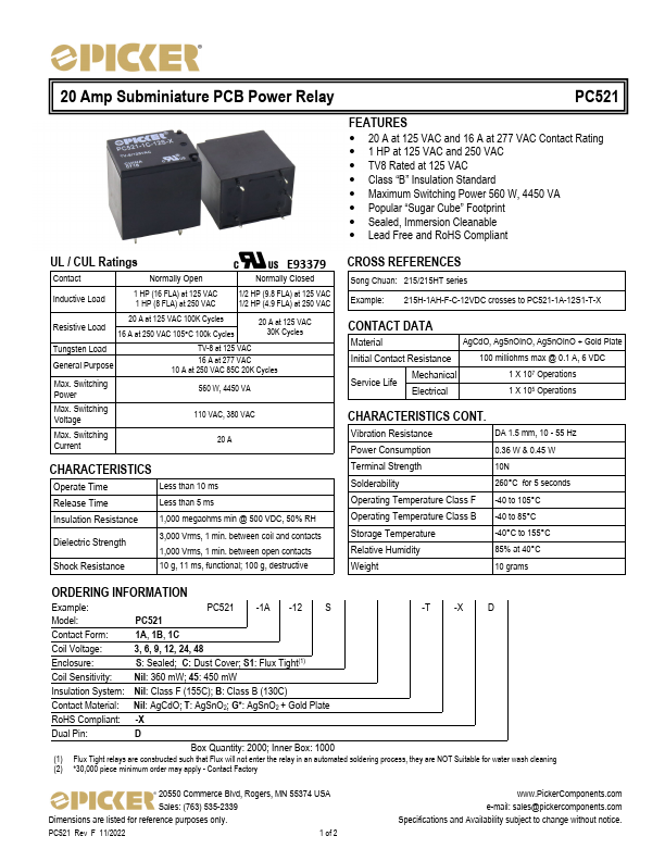 PC521 Datasheet Preview