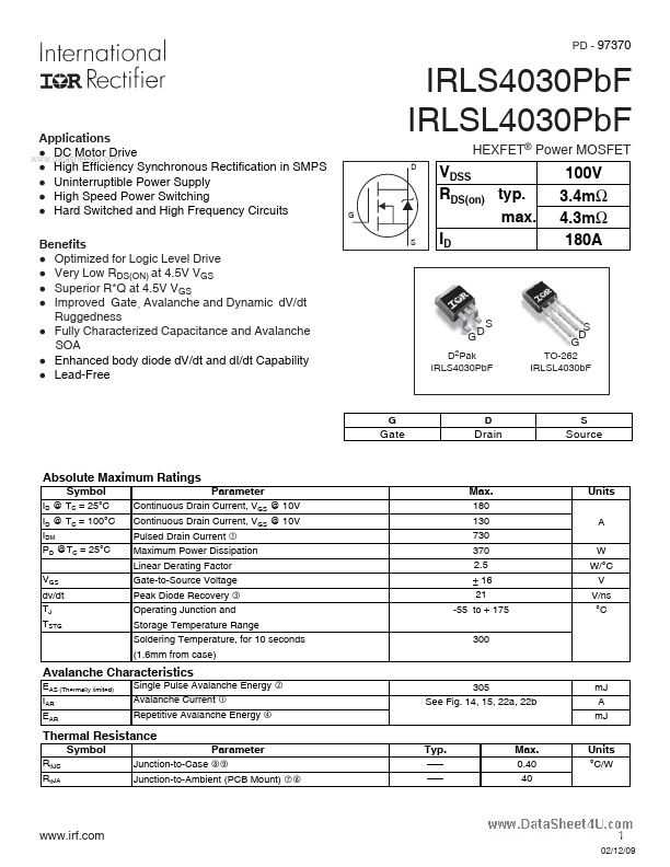 IRLSL4030PBF