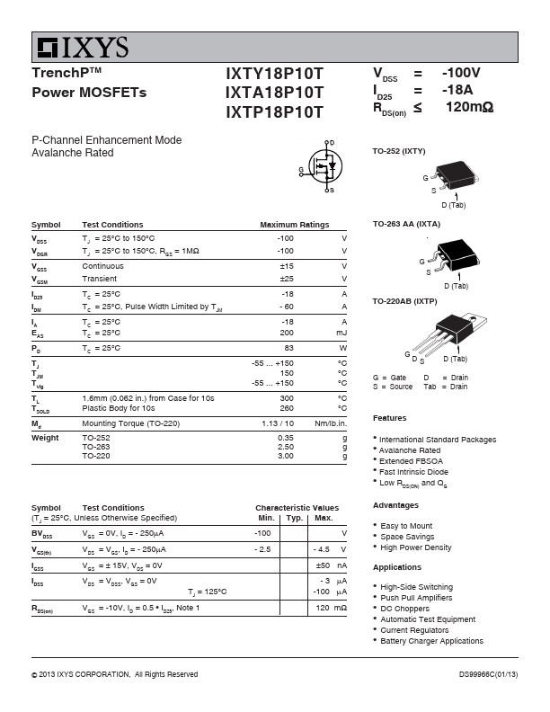 IXTP18P10T