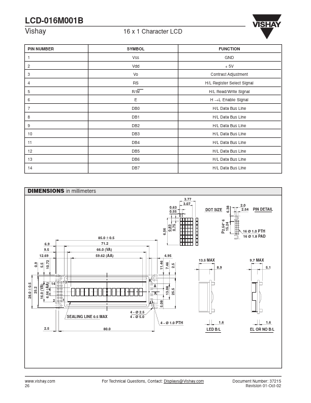 LCD-016M001B