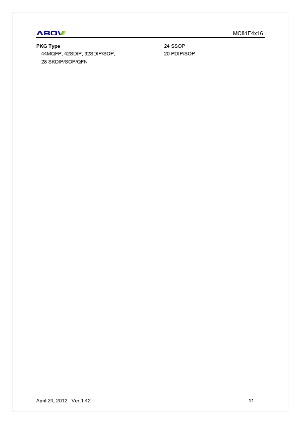 MC81F4216B page 3 preview