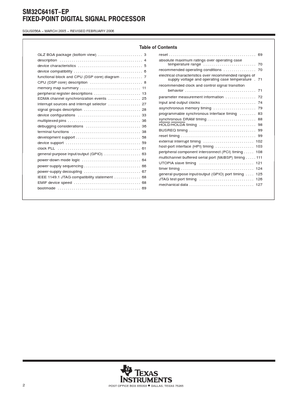 SM32C6416T-EP page 2 preview