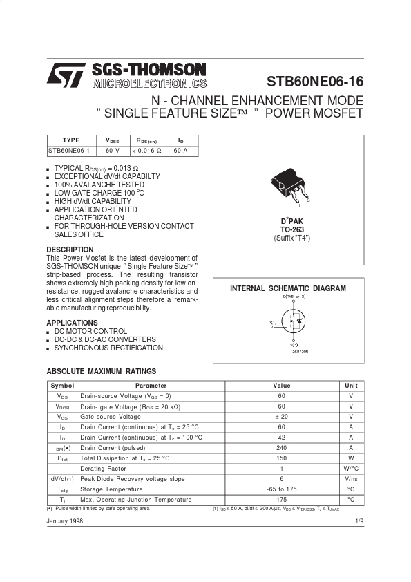 STB60NE06-16