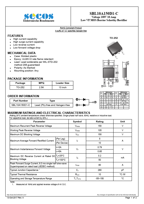 SBL10A150D1-C