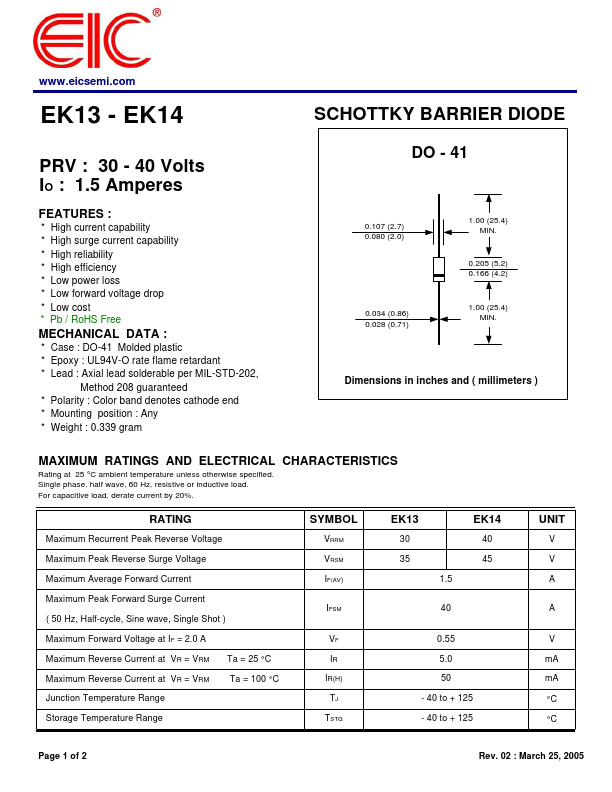 EK13 Datasheet Preview