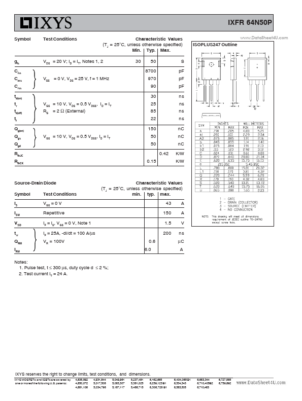 IXFR64N50P