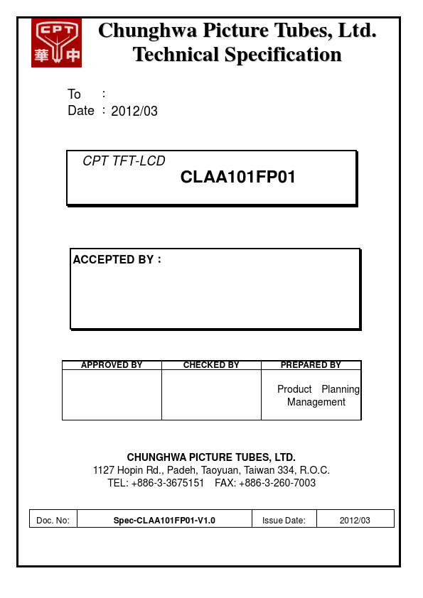 CLAA101FP01