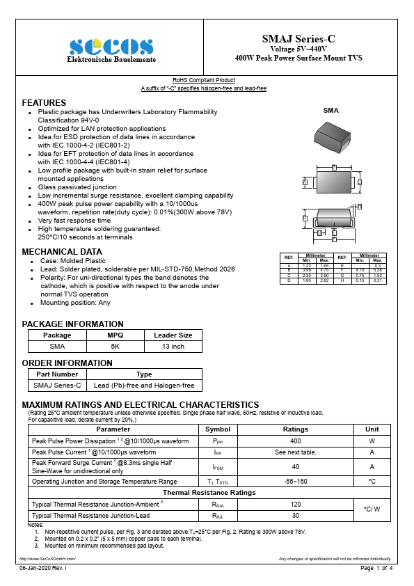 SMAJ19CA-C