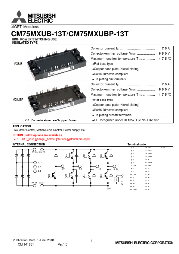 CM75MXUB-13T