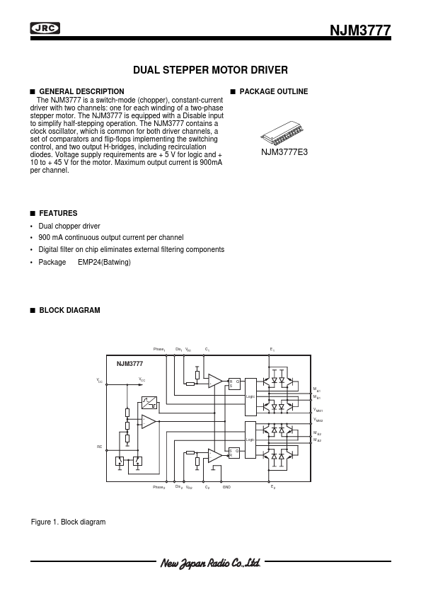 NJM3777E3 Datasheet Preview