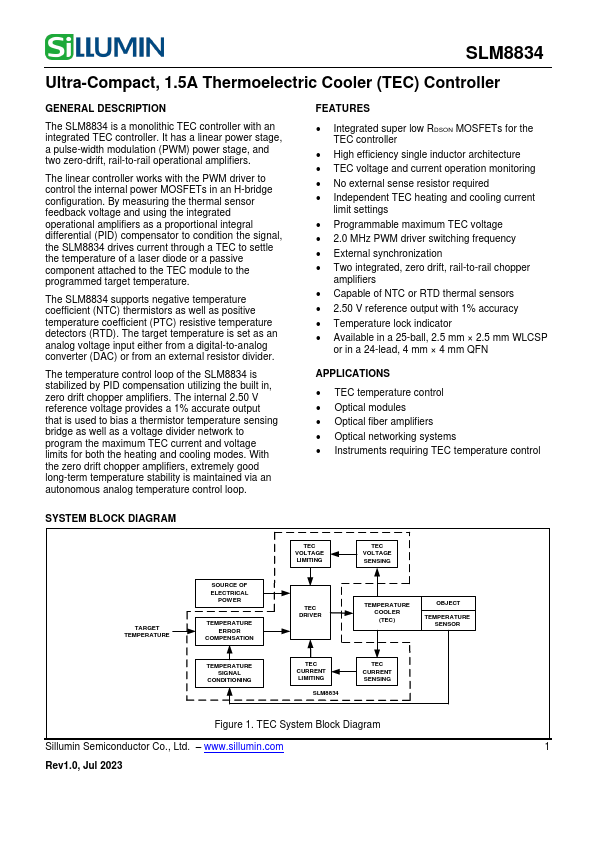SLM8834 Datasheet Preview
