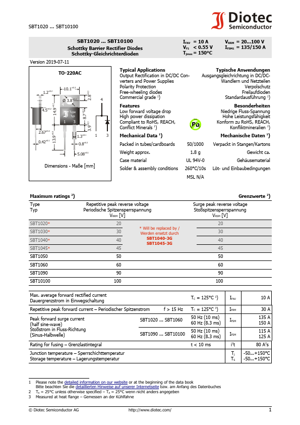 SBT1030 Datasheet Preview