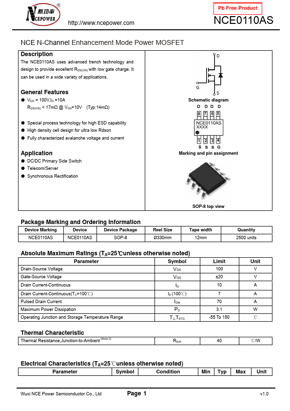 NCE0110AS