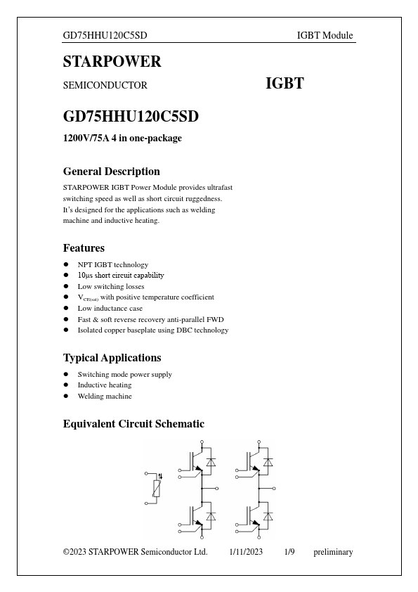 GD75HHU120C5SD Datasheet Preview