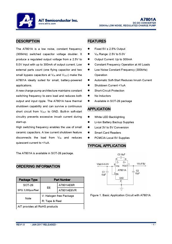 A7801A datasheet page 1 preview