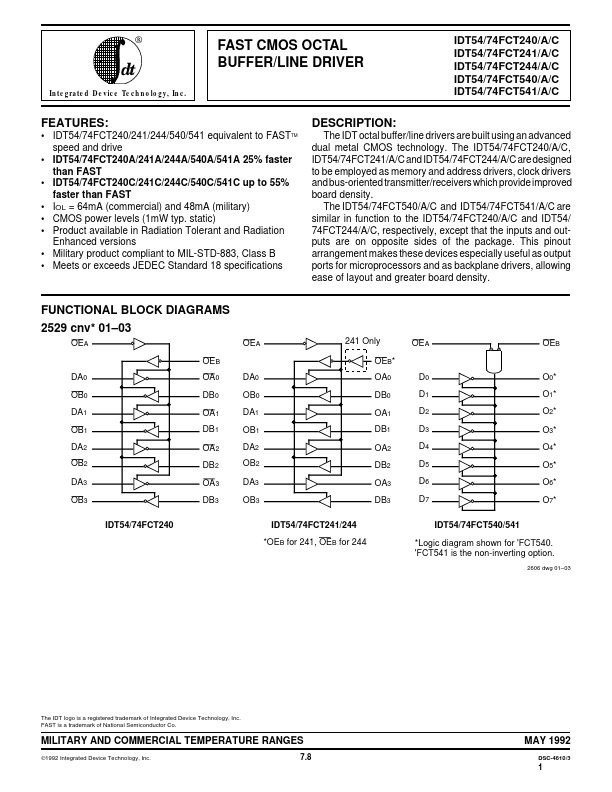 IDT74FCT540