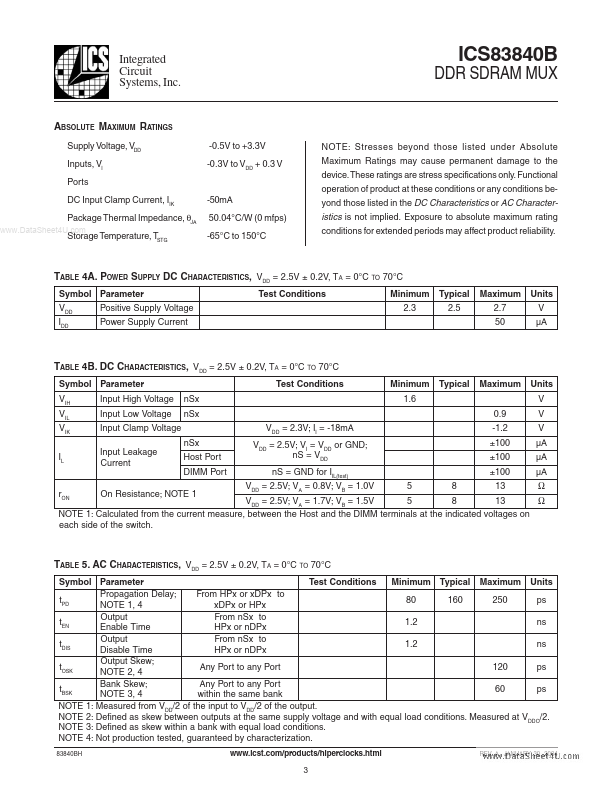 ICS83840B