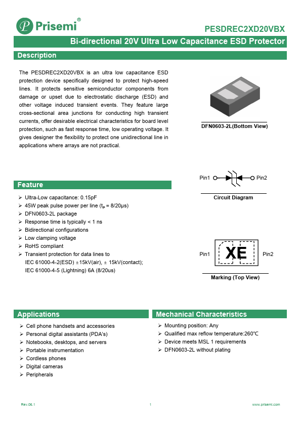 PESDREC2XD20VBX Datasheet Preview