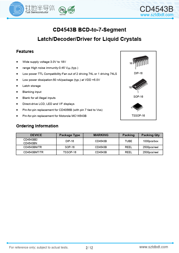 CD4543B Datasheet Preview